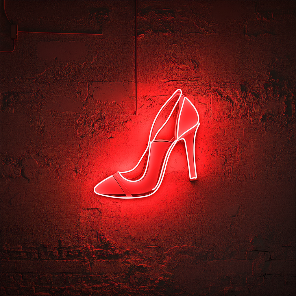 Ballet Shoes - Red Neon Sign, 18 Inches