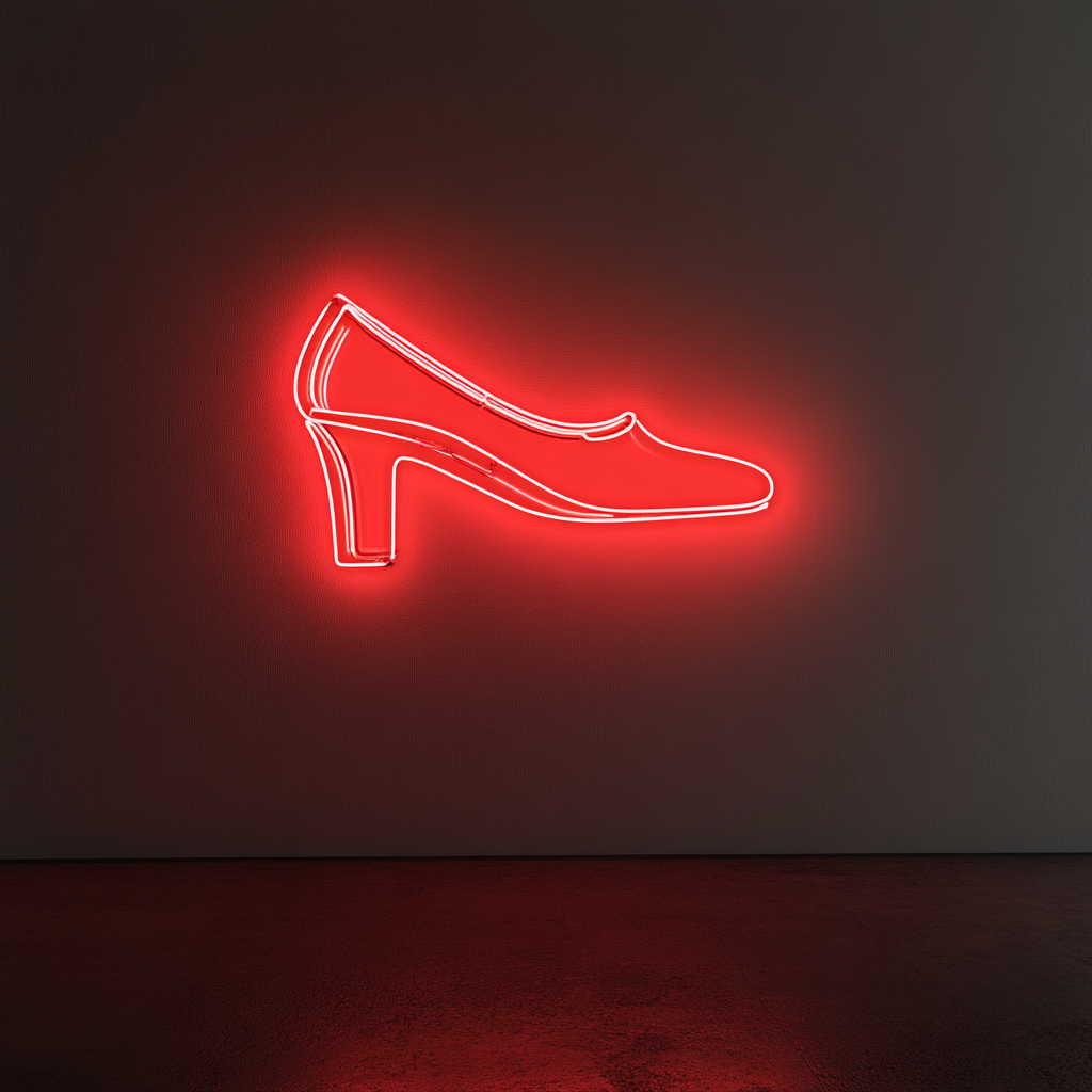 Ballet Shoes - Red Neon Sign, 18 Inches