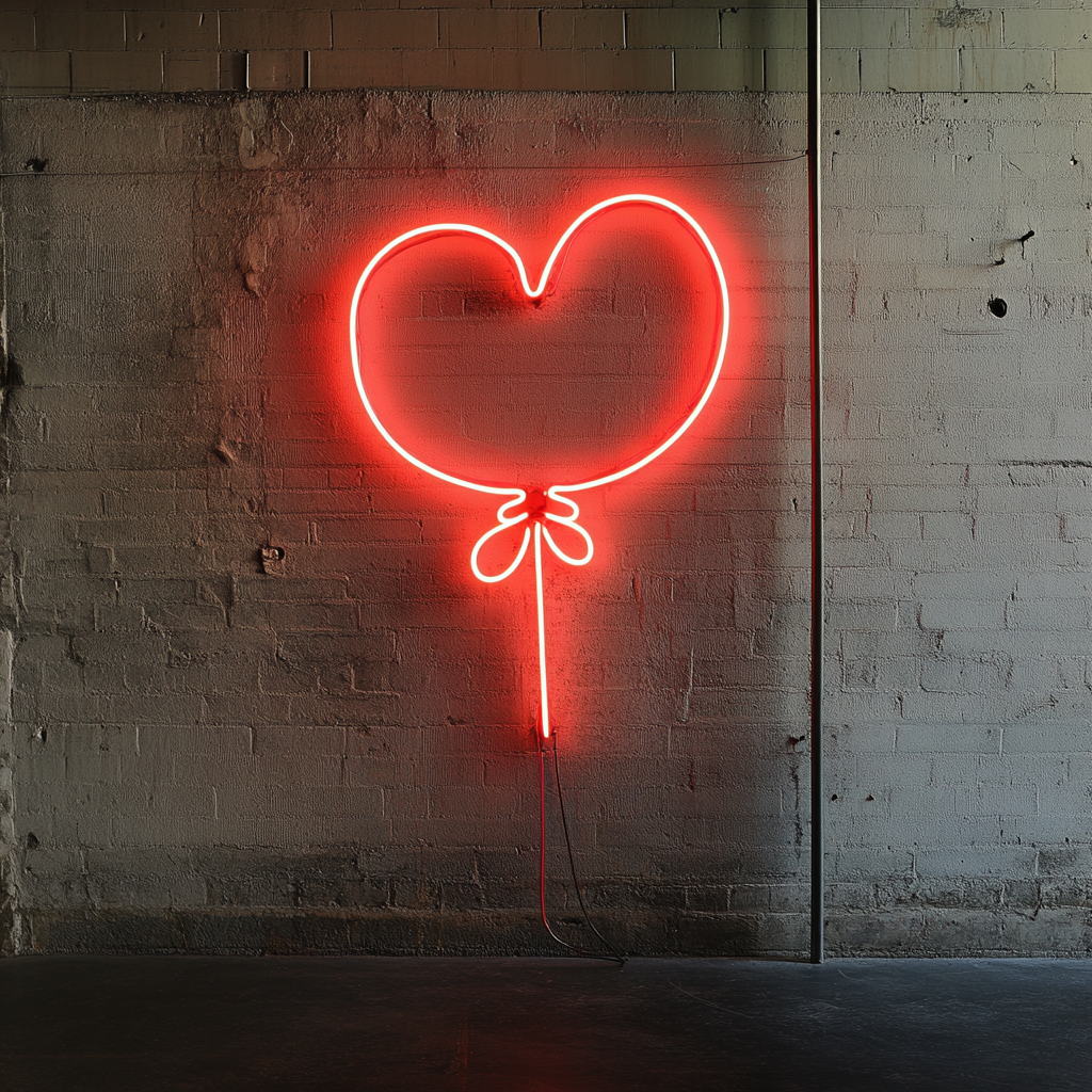 Balloon Animal - Red Neon Sign, 18 Inches