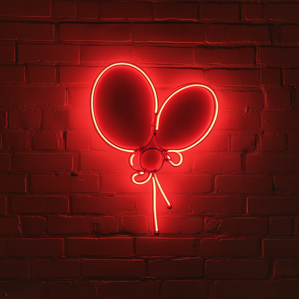 Balloon Animal - Red Neon Sign, 18 Inches