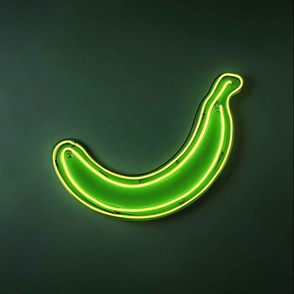 Banana - Green Neon Sign, 18 Inches