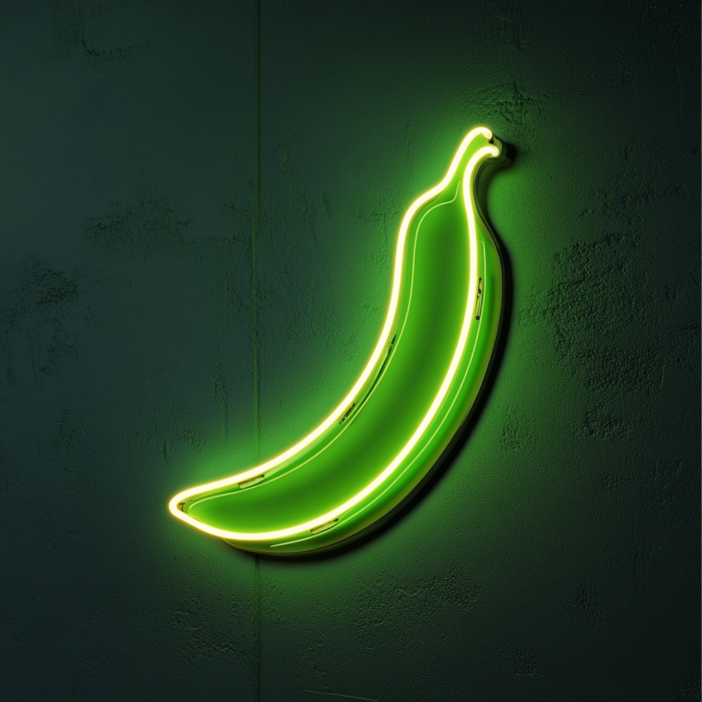 Banana - Green Neon Sign, 18 Inches