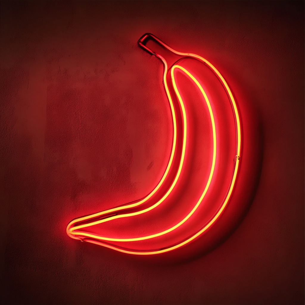 Banana - Red Neon Sign, 18 Inches