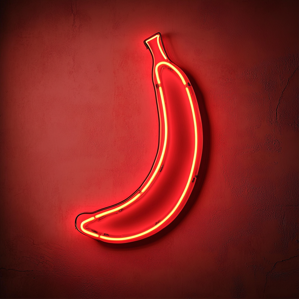 Banana - Red Neon Sign, 18 Inches