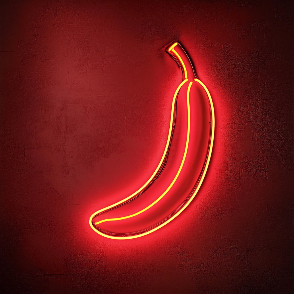 Banana - Red Neon Sign, 18 Inches