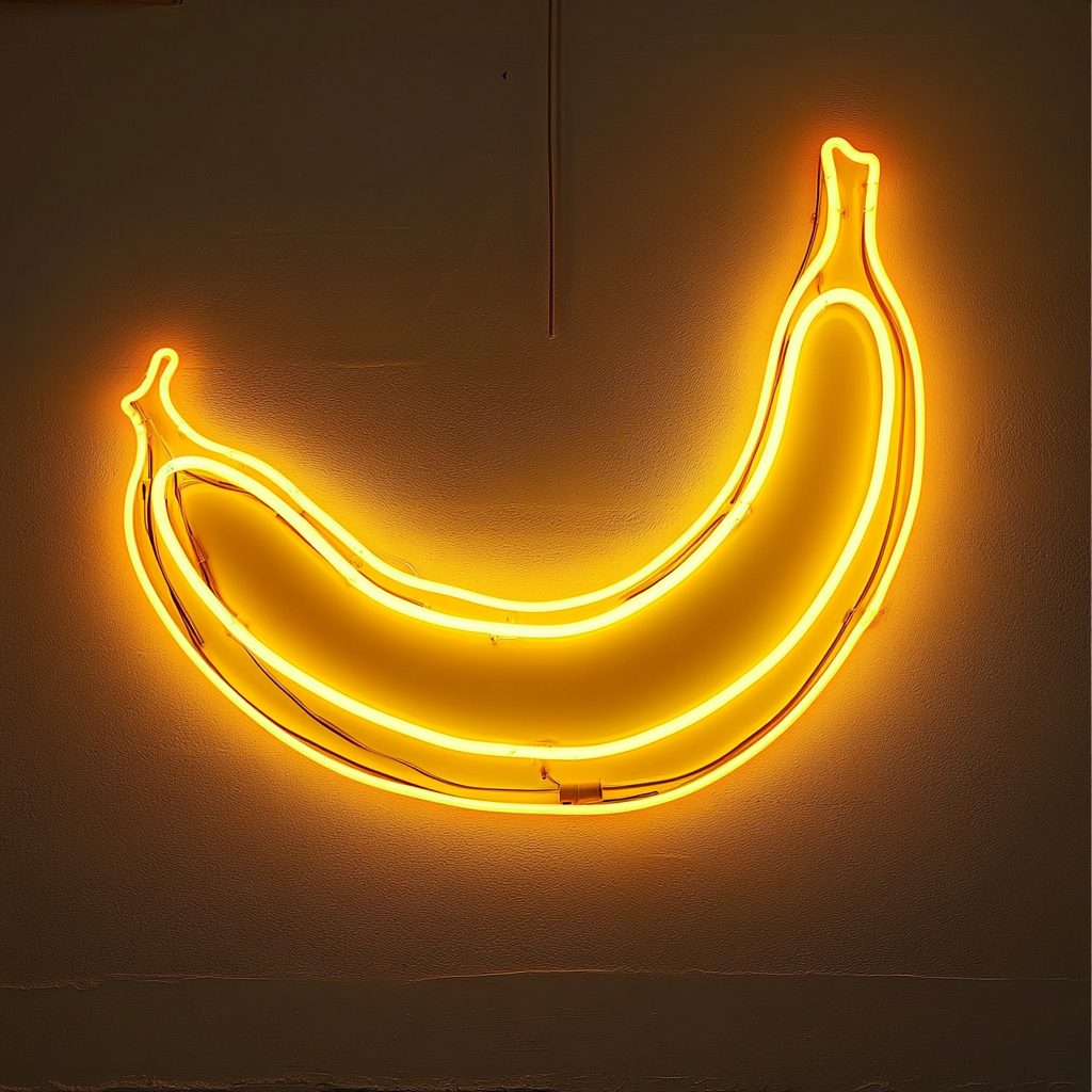 Banana - Yellow Neon Sign, 18 Inches