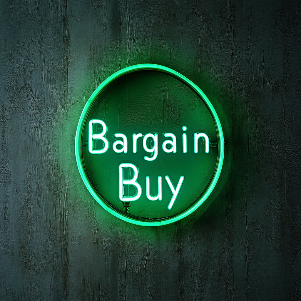 "Bargain Buy" - Green Neon Sign, 24 Inches