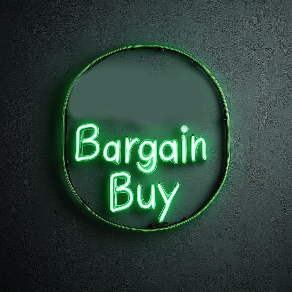 "Bargain Buy" - Green Neon Sign, 24 Inches