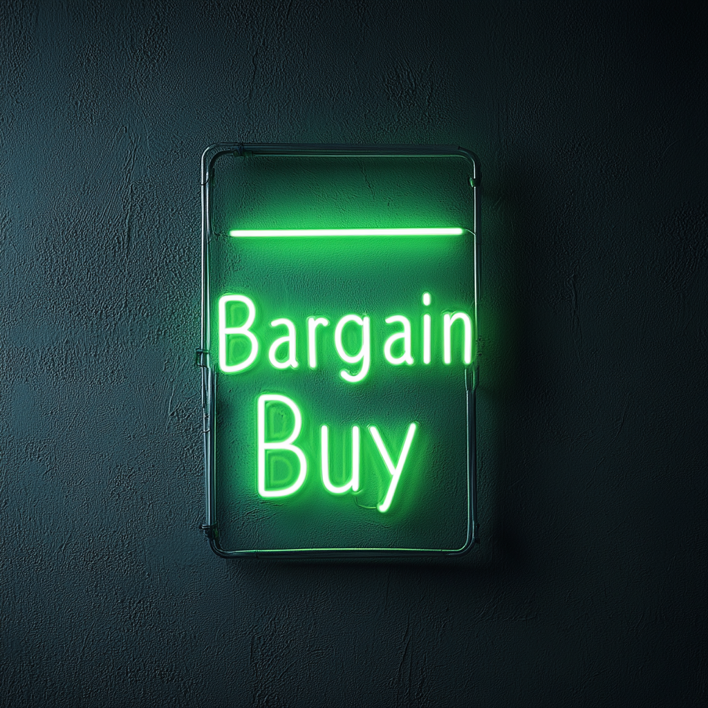 "Bargain Buy" - Green Neon Sign, 24 Inches