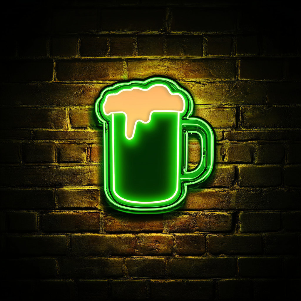 Beer Mug - Green Neon Sign, 24 Inches
