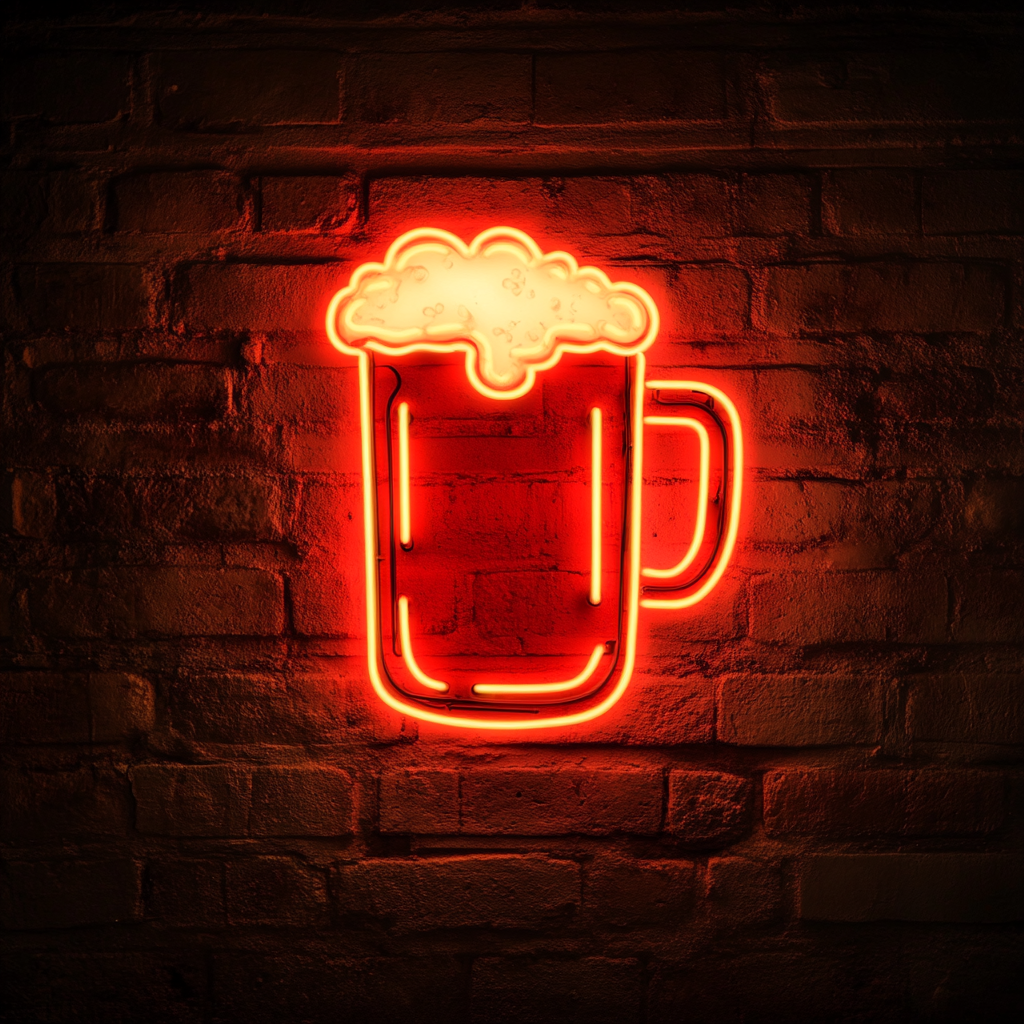 Beer Mug - Red Neon Sign, 18 Inches