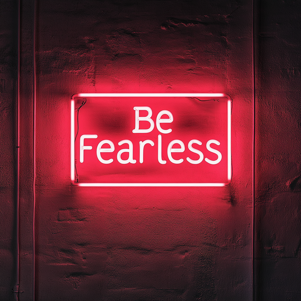 Be Fearless - Red Neon Sign, 18 Inches