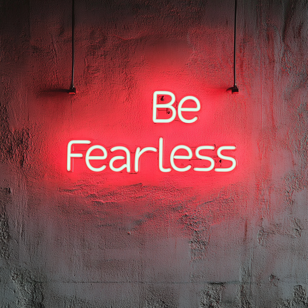 Be Fearless - Red Neon Sign, 18 Inches