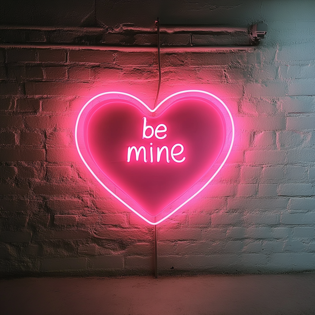 Be Mine - Pink Neon Sign, 24 Inches