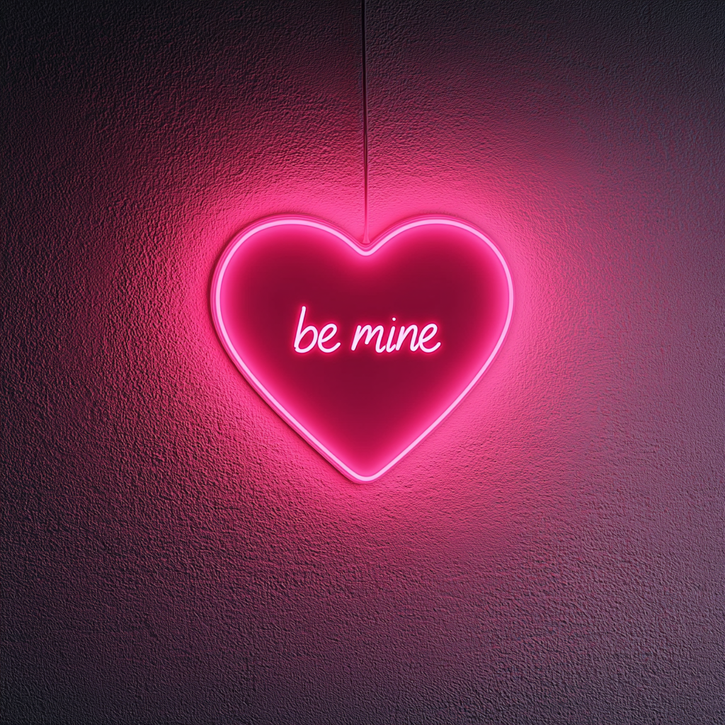 Be Mine - Pink Neon Sign, 24 Inches