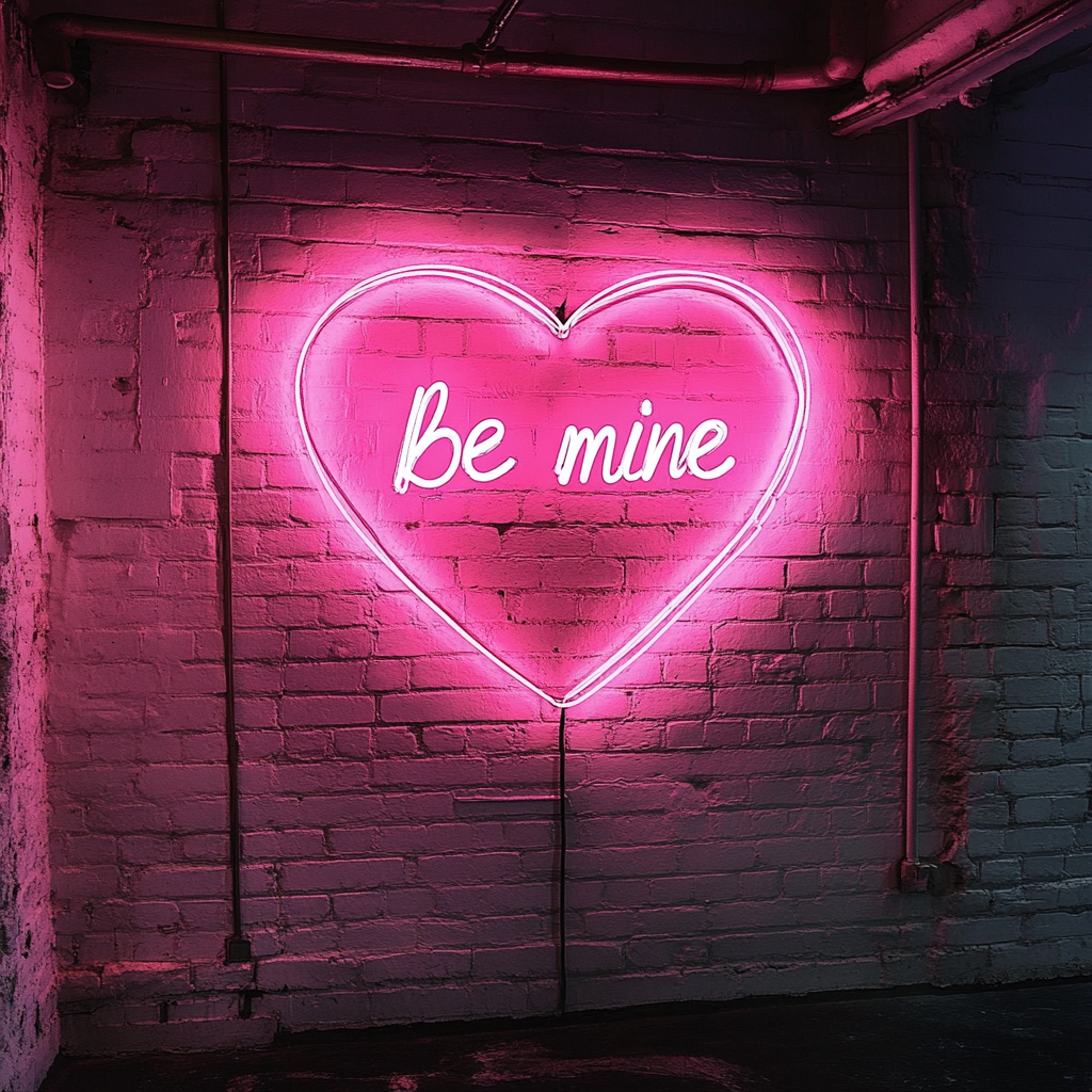 Be Mine - Pink Neon Sign, 24 Inches