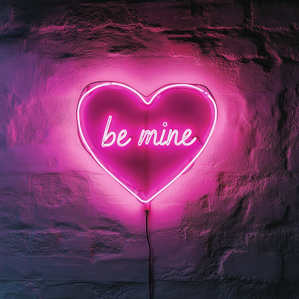 Be Mine - Pink Neon Sign, 24 Inches