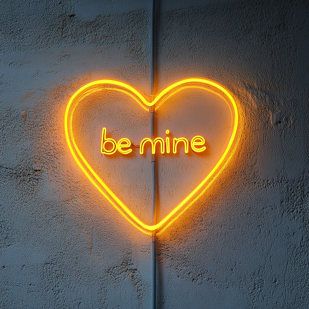 Be Mine - Yellow Neon Sign, 18 Inches
