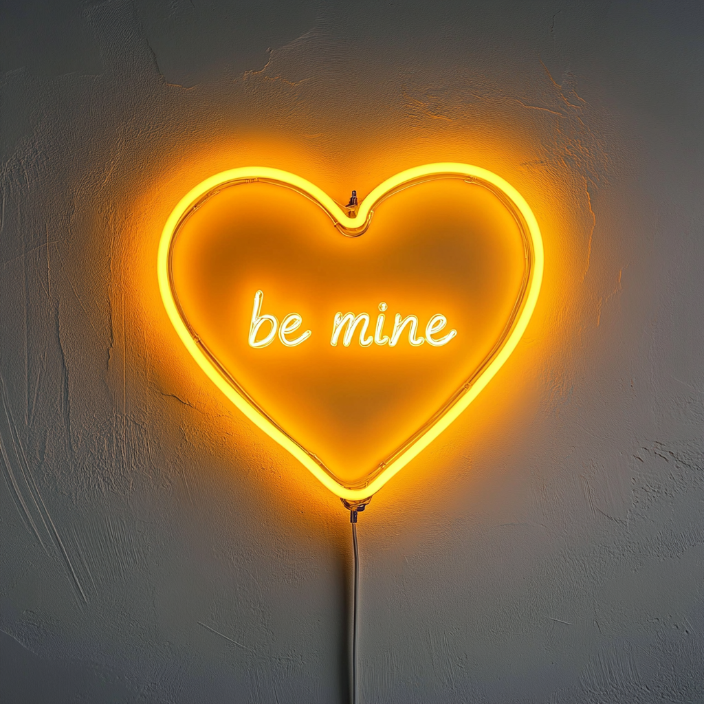 Be Mine - Yellow Neon Sign, 24 Inches