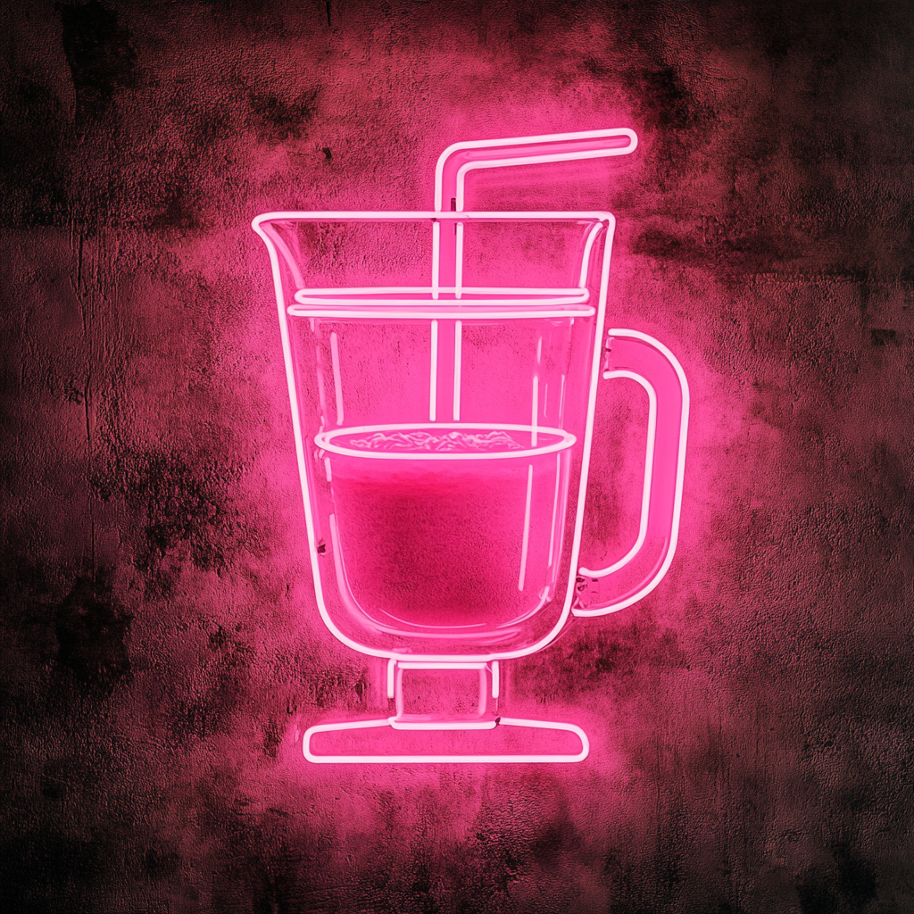 Blender with Smoothie - Pink Neon Sign, 24 Inches