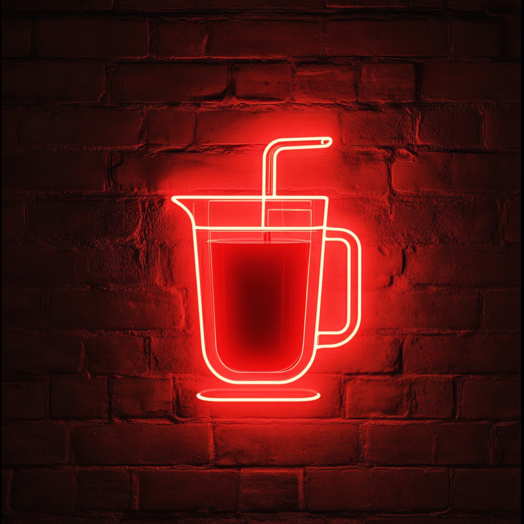 Blender with Smoothie - Red Neon Sign, 18 Inches
