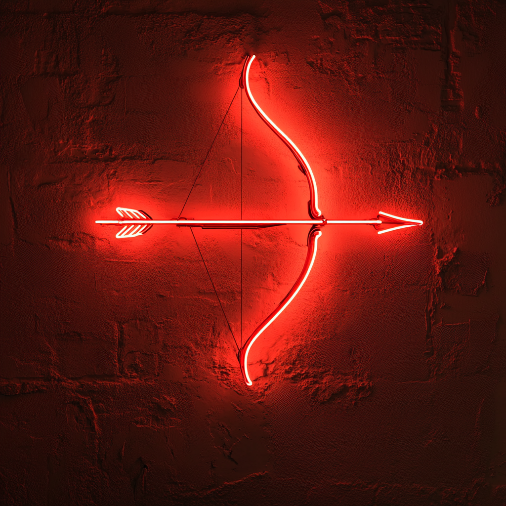 Bow and Arrow - Red Neon Sign, 18 Inches