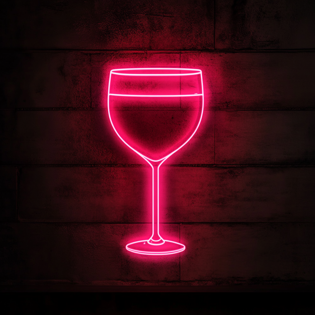 Brandy Glass - Pink Neon Sign, 18 Inches
