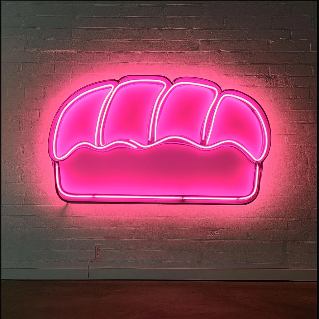Bread Loaf - Pink Neon Sign, 24 Inches