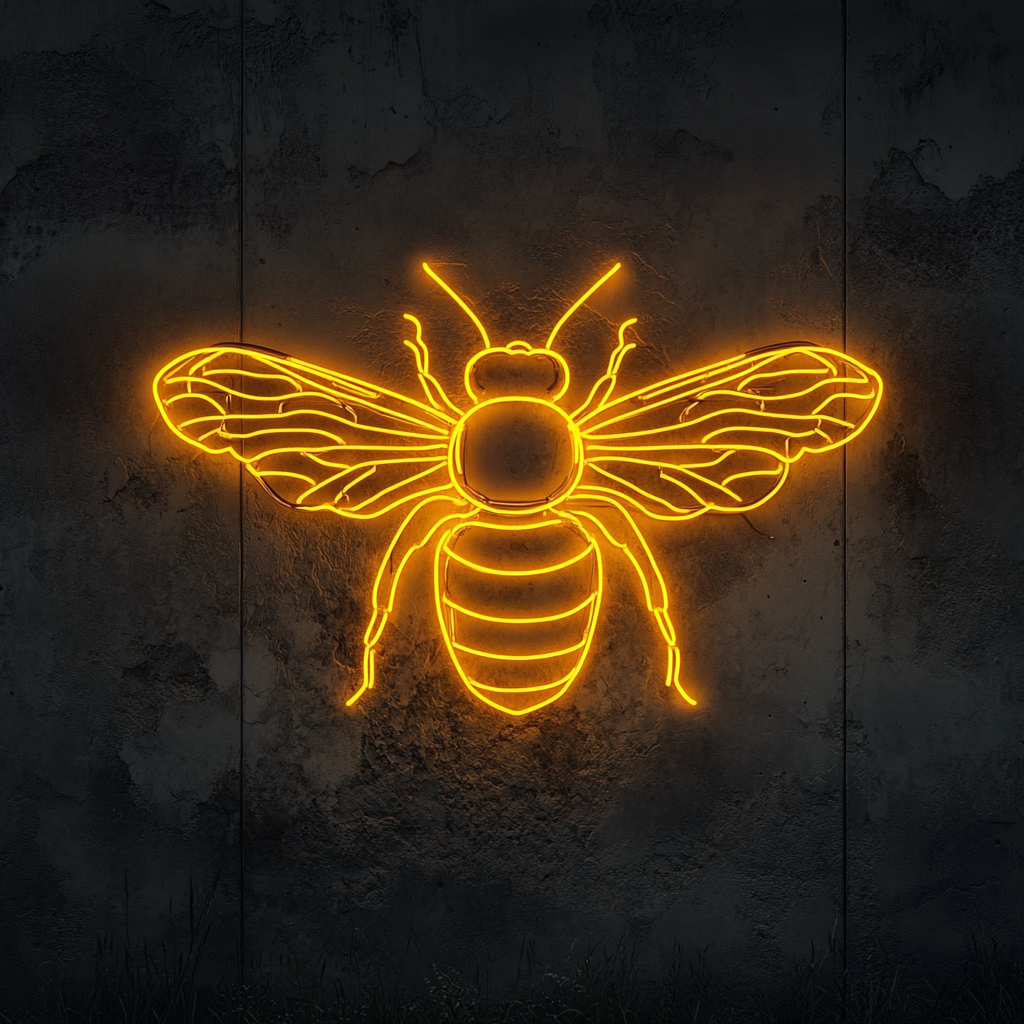 Bumblebee - Yellow Neon Sign, 18 Inches