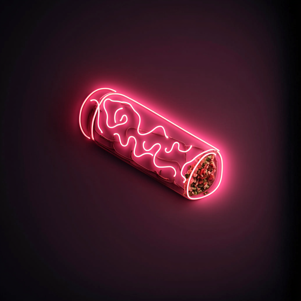 Burrito - Pink Neon Sign, 18 Inches