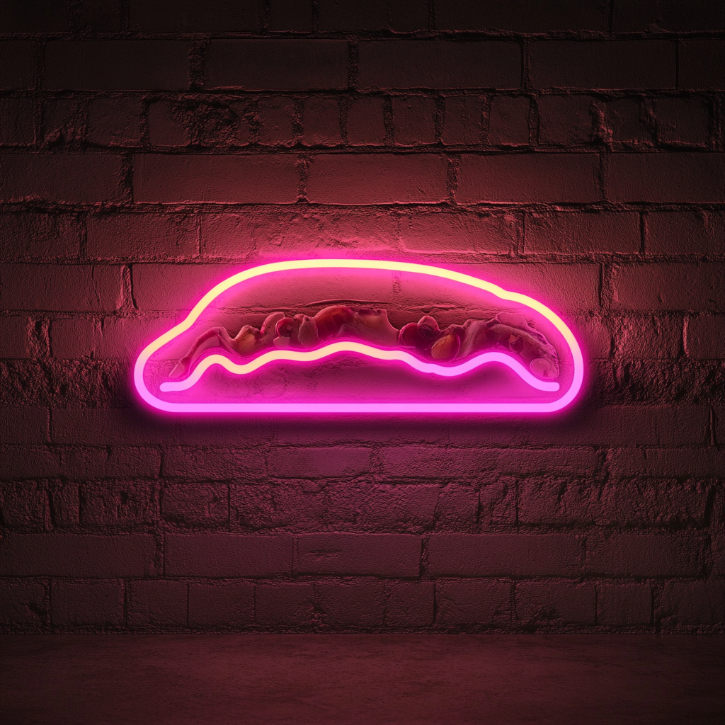 Burrito - Pink Neon Sign, 24 Inches