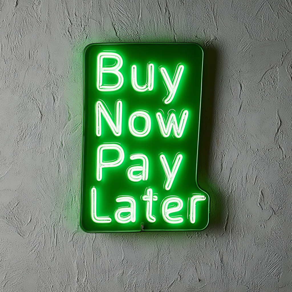"Buy Now Pay Later" - Green Neon Sign, 24 Inches