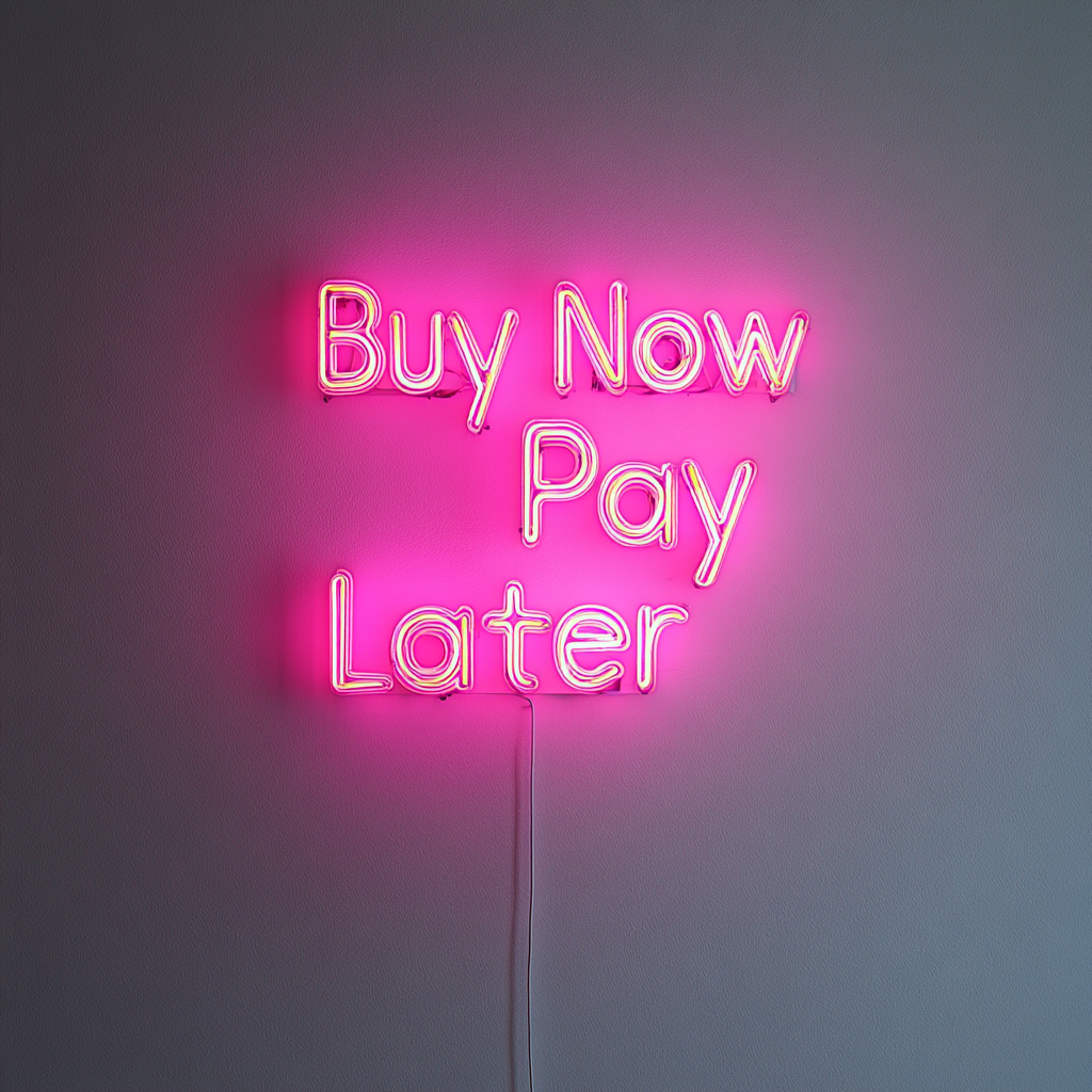 "Buy Now Pay Later" - Pink Neon Sign, 24 Inches
