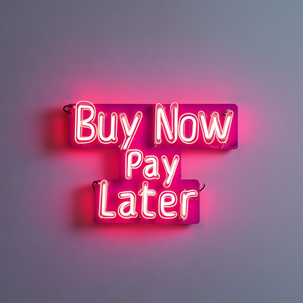 "Buy Now Pay Later" - Pink Neon Sign, 24 Inches