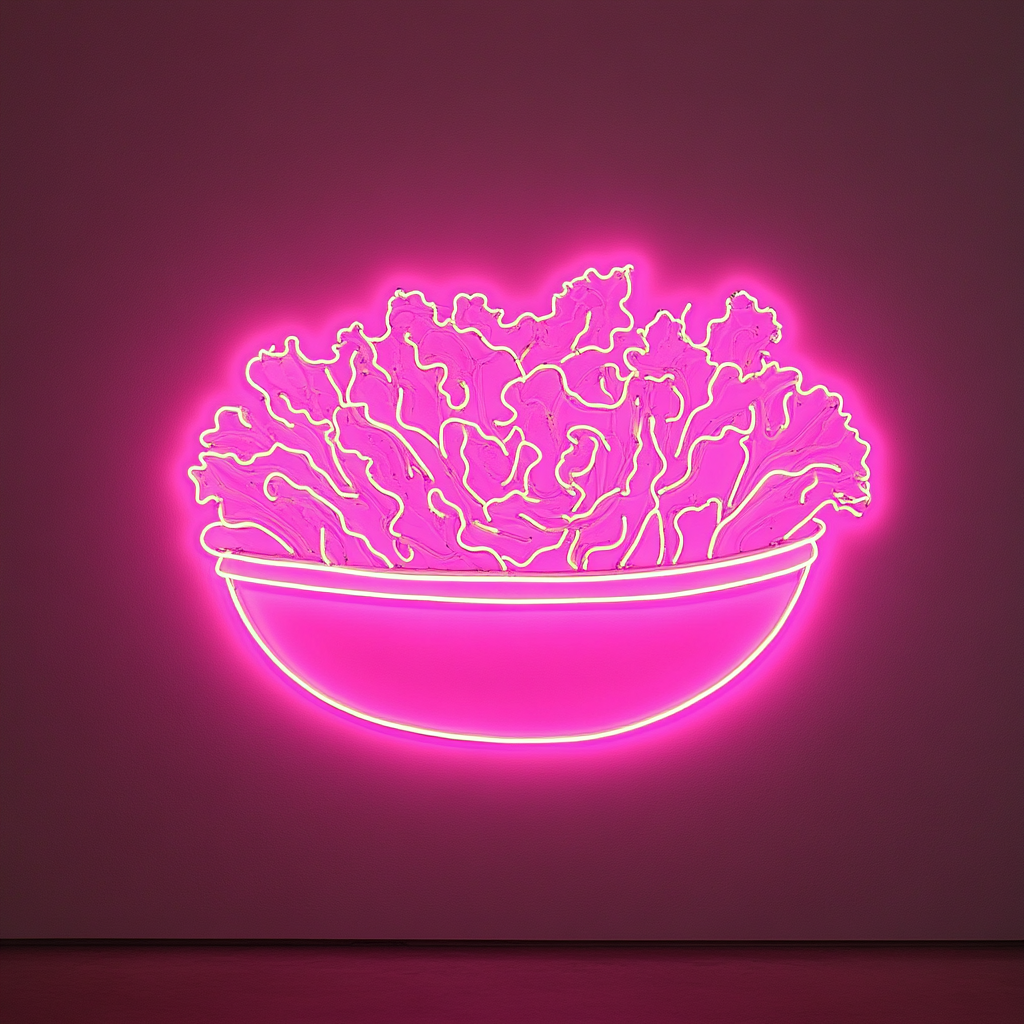 Caesar Salad - Pink Neon Sign, 18 Inches
