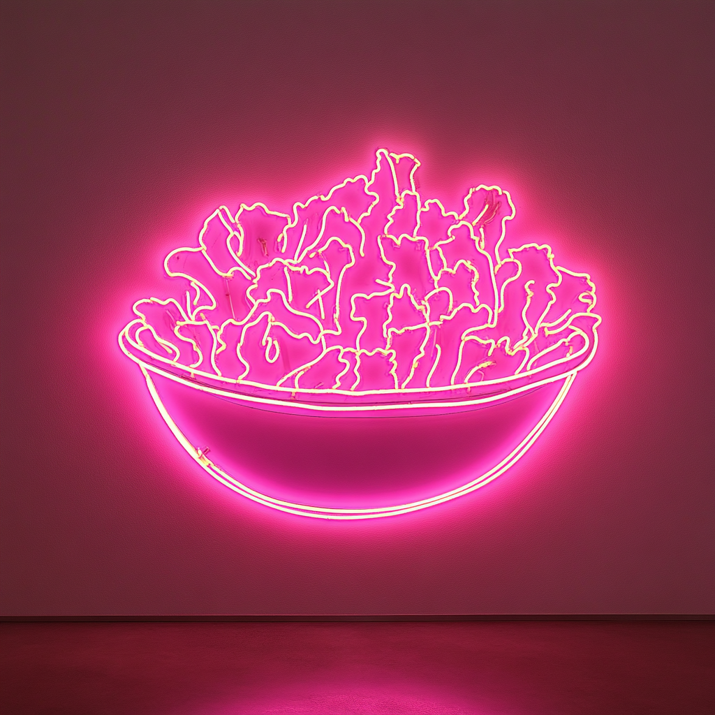 Caesar Salad - Pink Neon Sign, 18 Inches