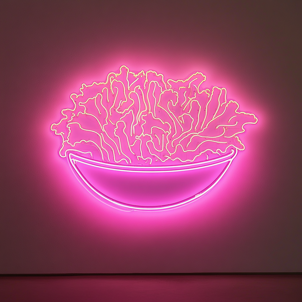 Caesar Salad - Pink Neon Sign, 18 Inches