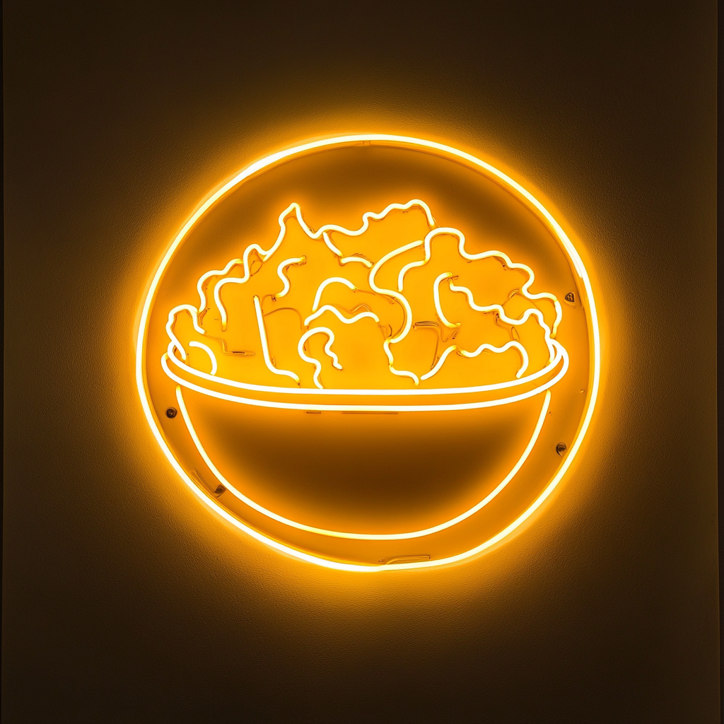 Caesar Salad - Yellow Neon Sign, 18 Inches