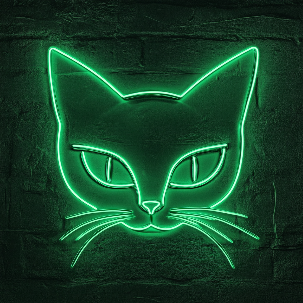Cat Eyes - Green Neon Sign, 18 Inches