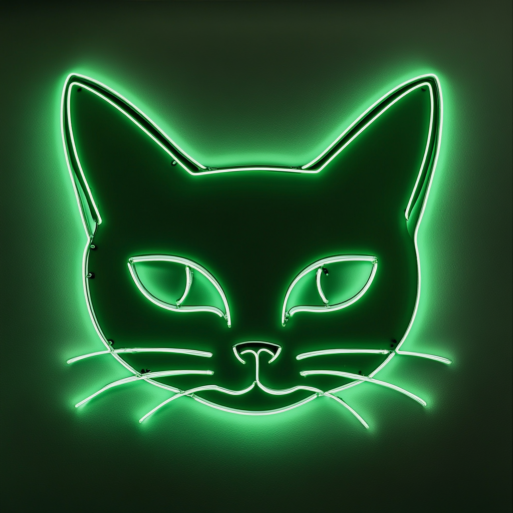 Cat Eyes - Green Neon Sign, 18 Inches