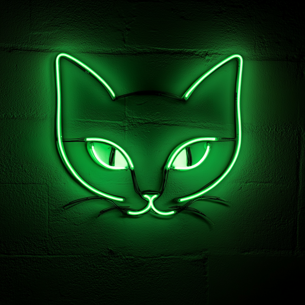 Cat Eyes - Green Neon Sign, 18 Inches