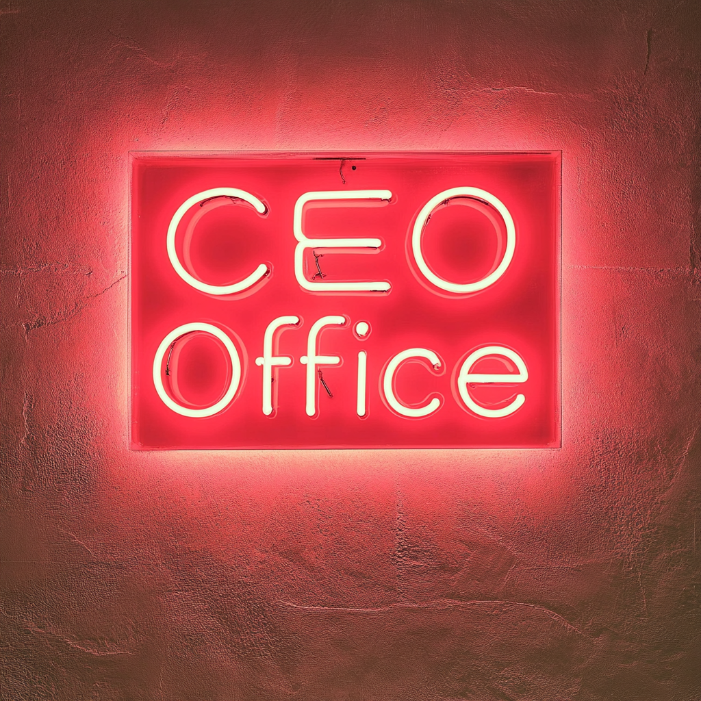 "CEO Office" - Red Neon Sign, 18 Inches
