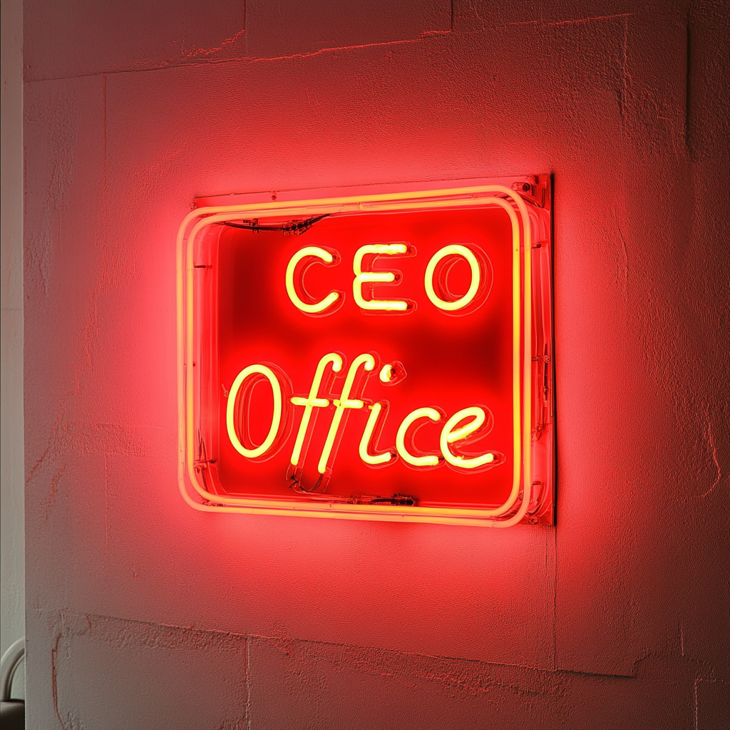 "CEO Office" - Red Neon Sign, 24 Inches