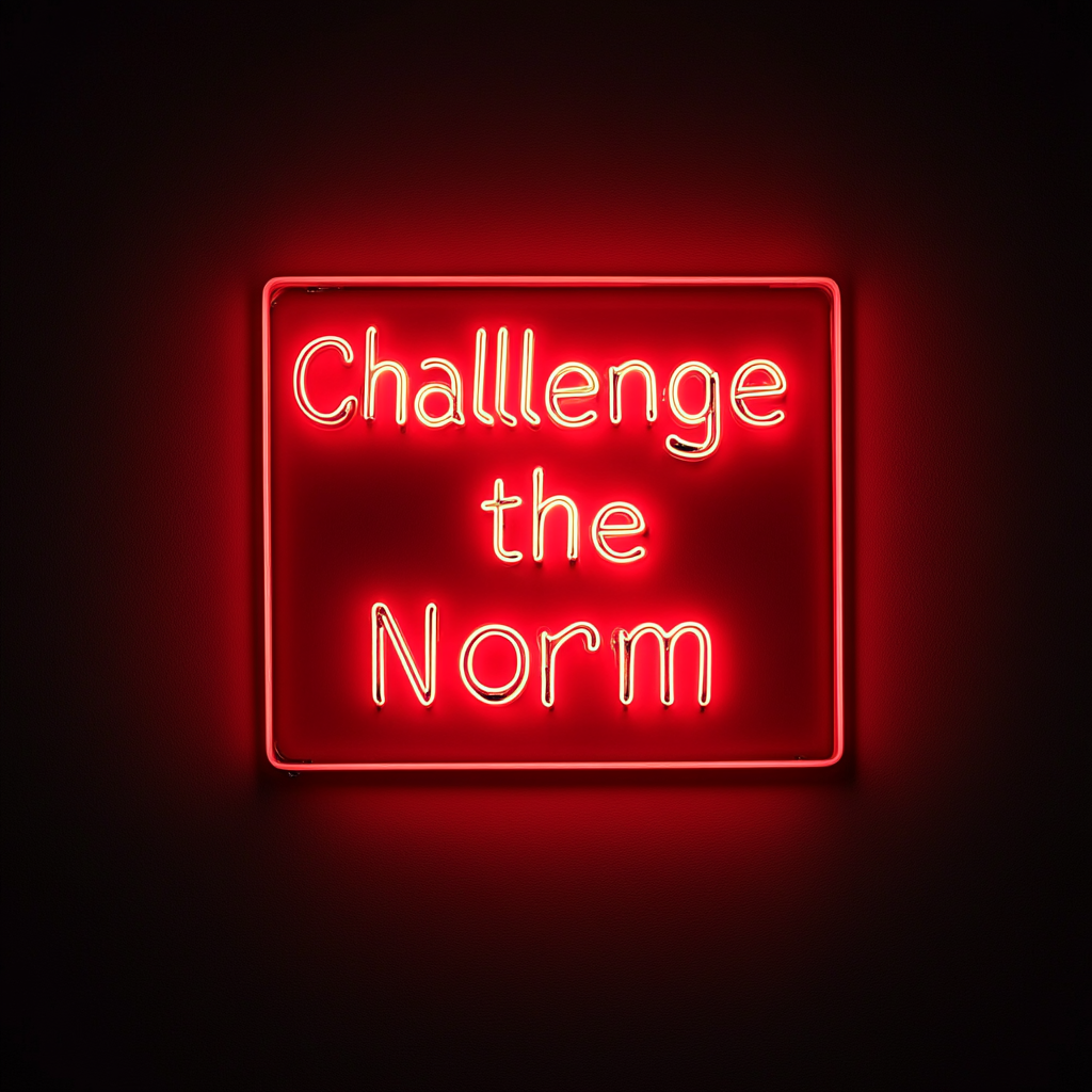 "Challenge the Norm" - Red Neon Sign, 24 Inches