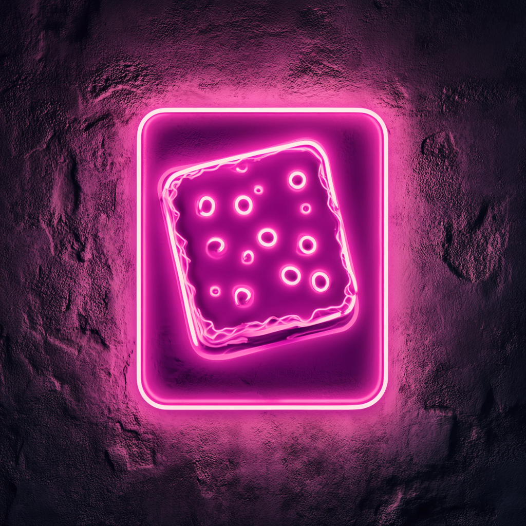 Cheeseboard with Crackers - Pink Neon Sign, 18 Inches