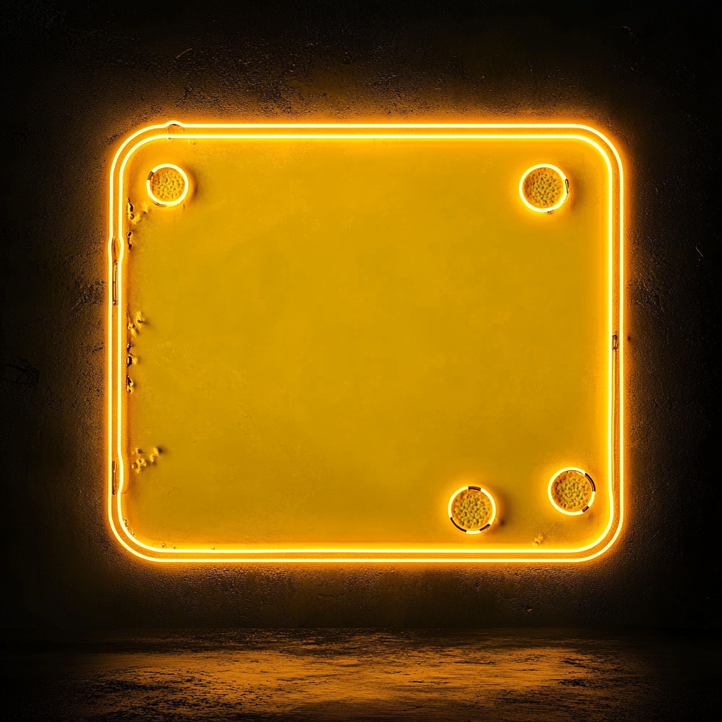 Cheeseboard with Crackers - Yellow Neon Sign, 18 Inches
