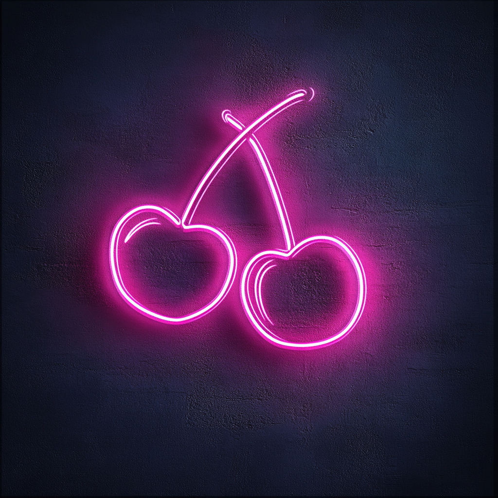 Cherries - Pink Neon Sign, 24 Inches