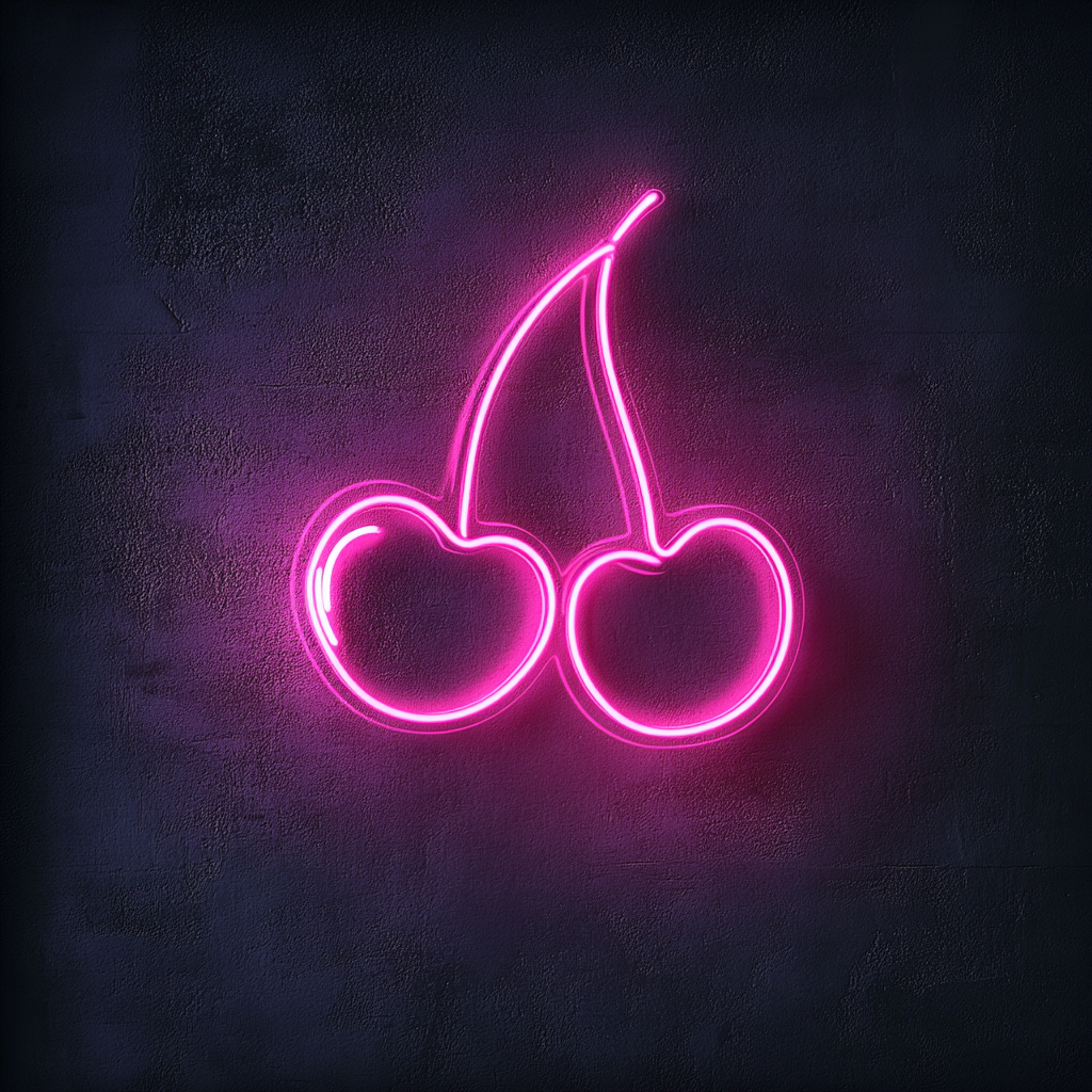 Cherries - Pink Neon Sign, 18 Inches