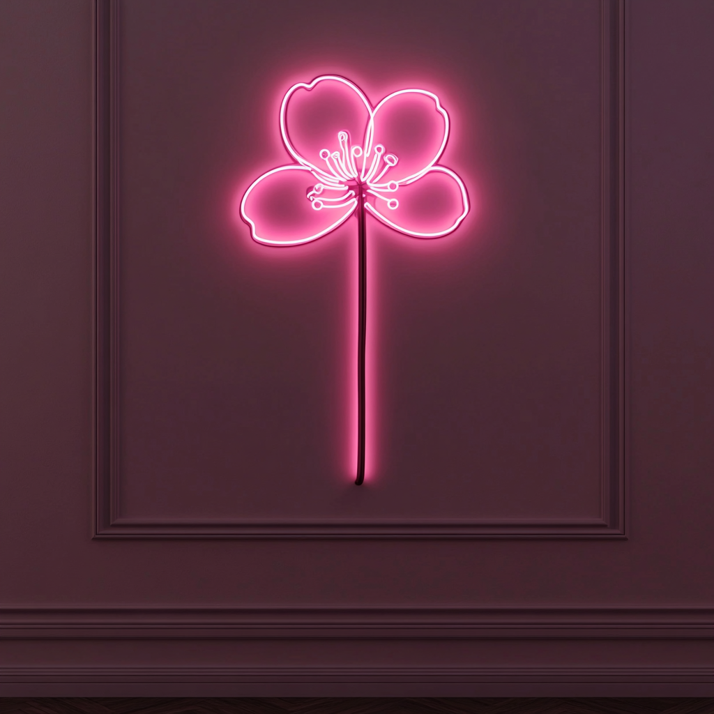 Cherry Blossom - Pink Neon Sign, 18 Inches