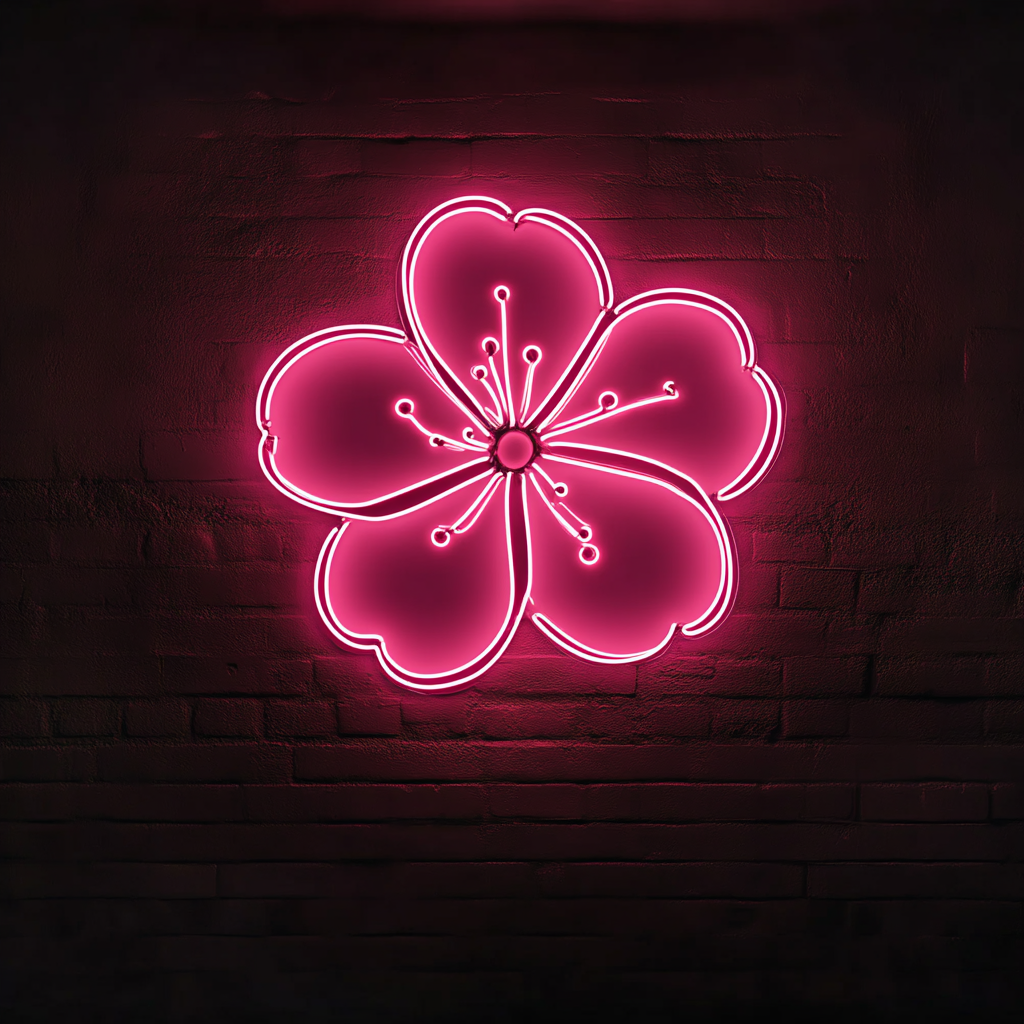 Cherry Blossom - Pink Neon Sign, 18 Inches